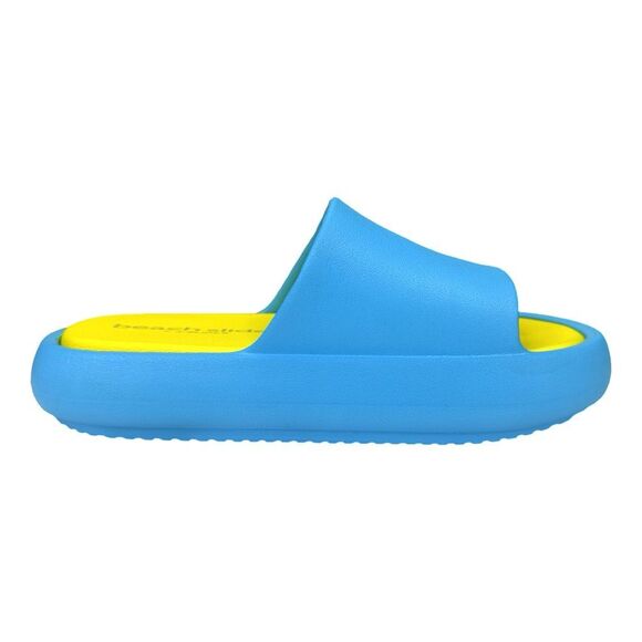 Beach Slides by J/Slides Squish Slides - Turquoise & Yellow - Size 8 - Picture 5 of 9